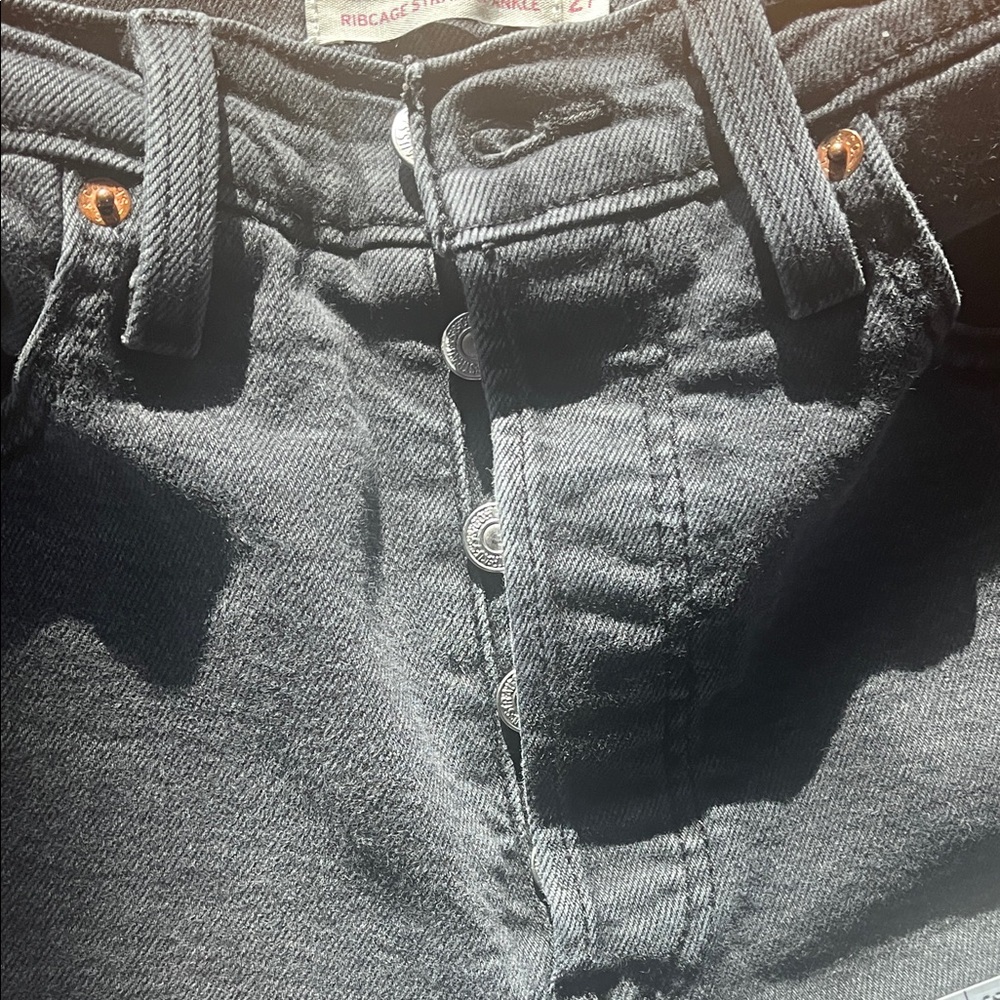 Levi’s Ribcage Straight Ankle Jeans - Women’s 27x27 - Black - ankle cut - Picture 5 of 8